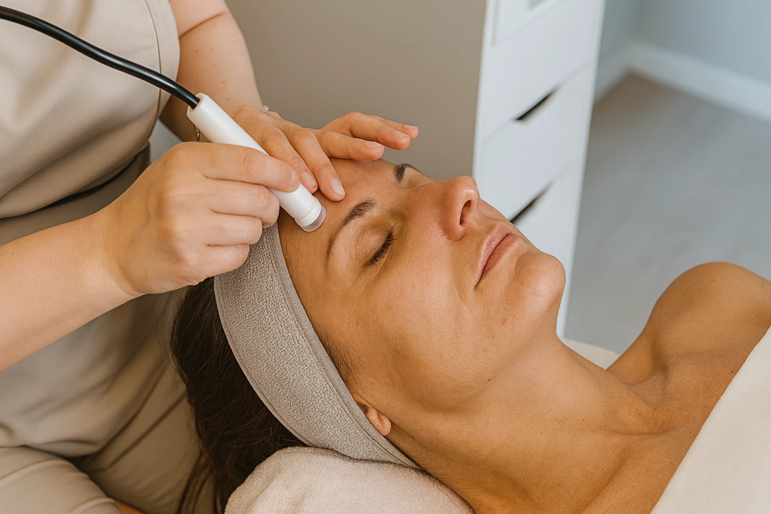Microdermabrasion facial treatment at Eséna Facial Bar in Fort Lauderdale to rejuvenate and revitalize the skin.